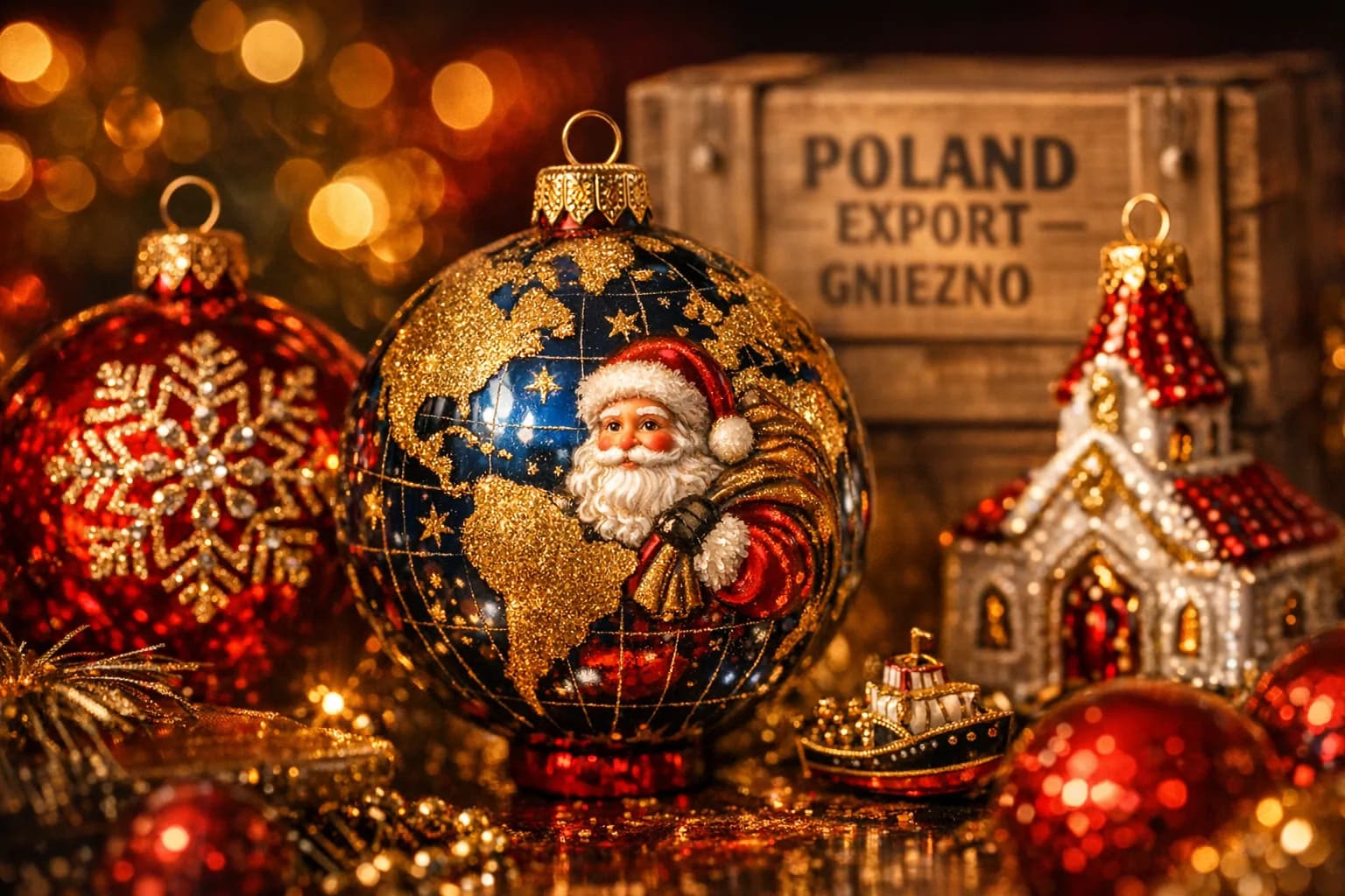 Dlaczego polskie szklane bombki choinkowe podbiły cały świat? Historia eksportu z Gniezna